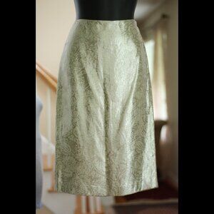 Ralph Lauren Metallic Gold Pencil Skirt